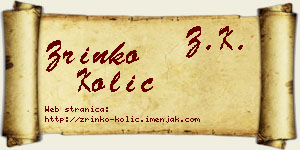 Zrinko Kolić vizit kartica